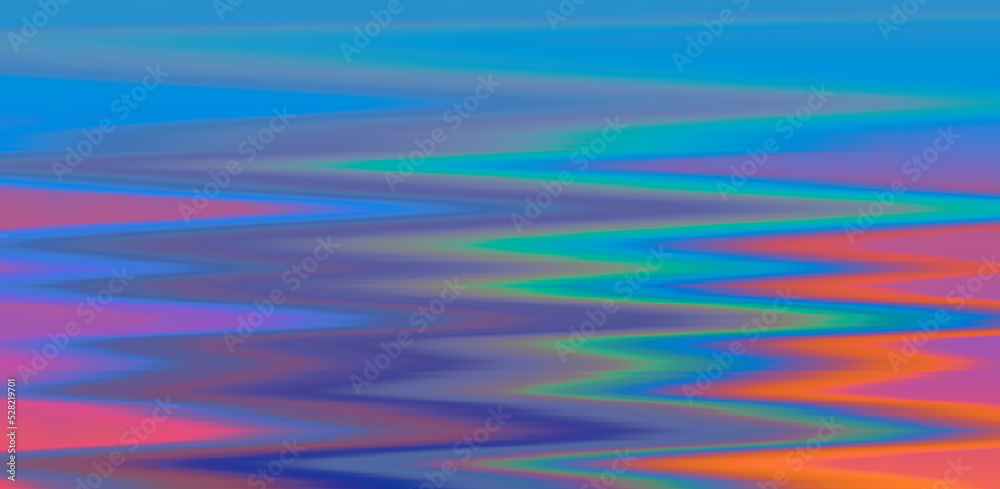 Poster Glitched and distorted texture of a broken computer screen.