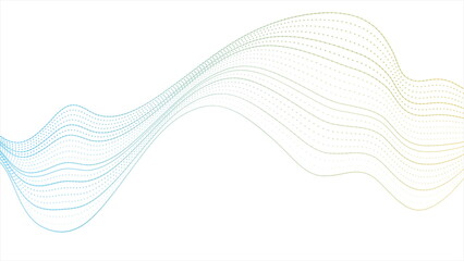 Sci-fi abstract background with dotted curved wavy lines