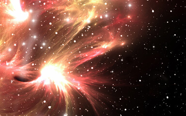 Obraz premium Cosmic nebula, black hole, .helix, galaxies and the shining stars on a starfield background.