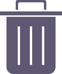 navy blue trash can icon