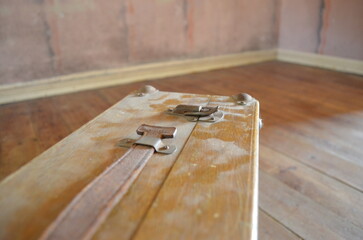 close up of a wooden box