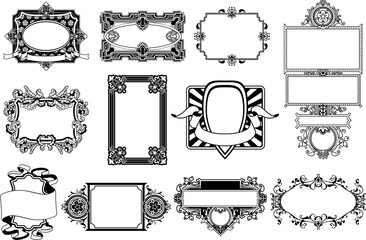Ornate frame and border design elements