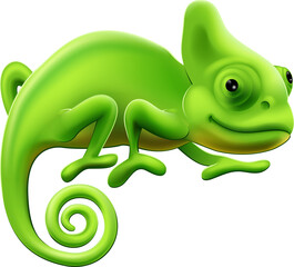 Cute Chameleon Illustration