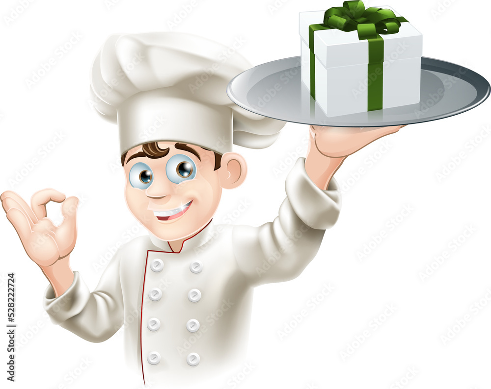 Poster Chef giving gift