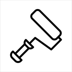 Foam Roll Icon. Outline style icon design isolated on white background