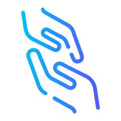 Obraz premium care gradient icon