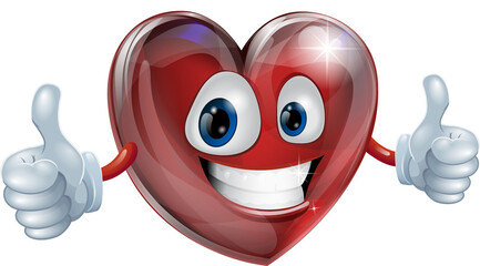 Heart mascot graphic