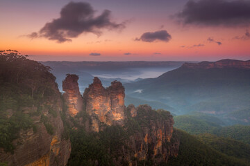 sunrise in the mountains