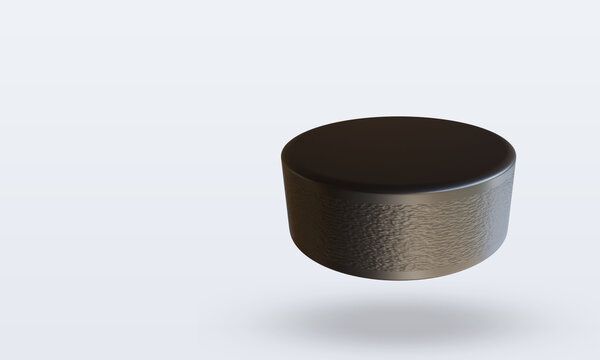 3d Sport Ball Hockey Puck Rendering Top View