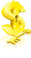 Dollar key lock concept