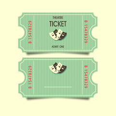 Vintage style theater ticket