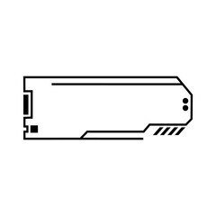 HUD futuristic display with detail for sci-fi monitor screen. illustration for modern background and High technology user interface.