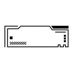 HUD futuristic display with detail for sci-fi monitor screen. illustration for modern background and High technology user interface.