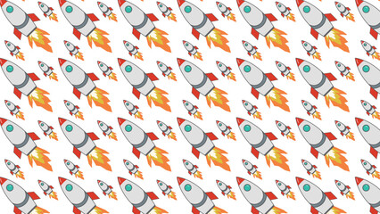 pattern with rocket