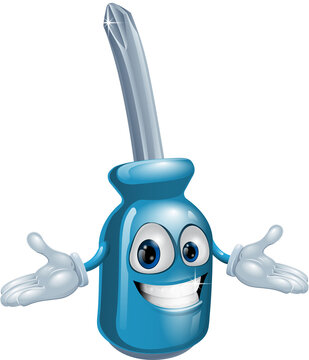 Cartoon Screwdriver Person