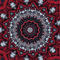 Seamless pattern ethnic boho art mandala doodle vector