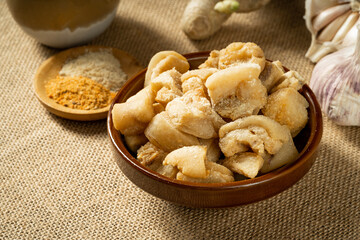 Chinese food local snack lard residue
