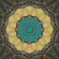 Abstract festive colorful floral mandala ethnic vector