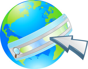 Internet web search concept