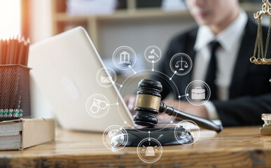 justice and law concept.Male judge Consultation and legal concepts, lawyers, 
