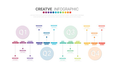Timeline business for 12 months, Infographics element design and Presentation can be used for Business concept with 12 options, steps or processes. 