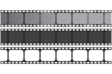 Vector isolated set of decorative film, photo film