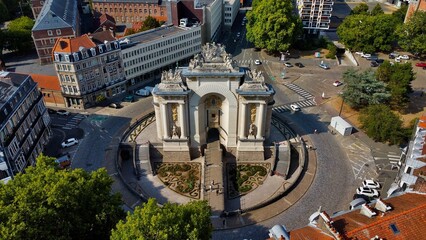 drone photo Porte de Paris Lille France europe	