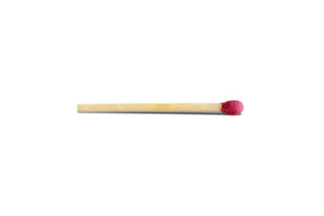 wooden match isolated on white background