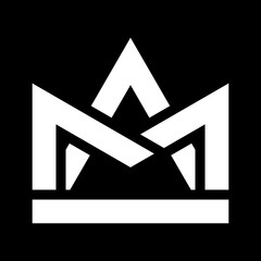 letter am monogram logo design concept