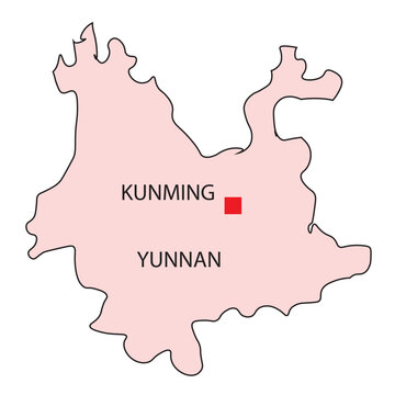 CHINA'S POLITICAL MAP, CHINA'S DIFFERENT REGIONS, STATES, AND PROVINCES  STATE OF KUNMING YUNNAN
