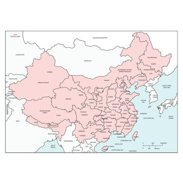 CHINA'S POLITICAL MAP, CHINA'S DIFFERENT REGIONS, STATES, AND PROVINCES  STATE OF 
