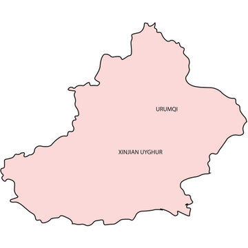 CHINA'S POLITICAL MAP, CHINA'S DIFFERENT REGIONS, STATES, AND PROVINCES  STATE OF  XINJIAN UYGHUR

