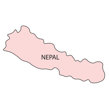 BORDER MAP OF NEPAL A COUNTRY IN ASIA, MAP OF NEPAL, POLITICAL MAP OF NEPAL