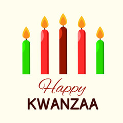 Illustration vector graphic of candle happy kwanzaa