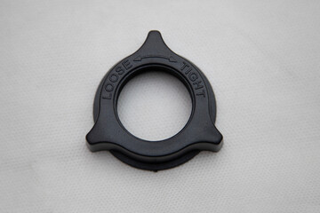 spare parts electric fan blade lock knob with slack and tight direction description isolated on...