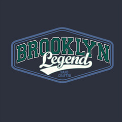 BROOKLYN LEGEND GRAPHIC PRINTS FOR SHIRTS AND TEXTILES VECTOR