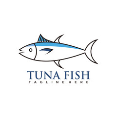 Tuna fish logo icon desain template