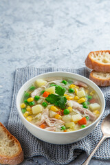 Chicken and vegetable soup
