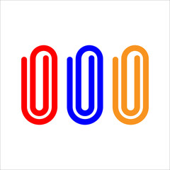 Paperclip set icon symbol simple design