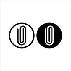 Paperclip set icon symbol simple design