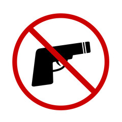 no firearms sign with simple design