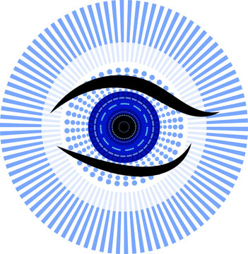 Cyber eye symbol icon. vector illustration, Logo template design.