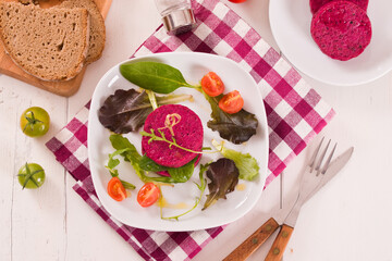 Beetroot veggie burger.