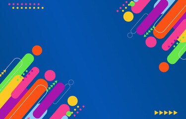 Abstract geometric background with colorful rounded shapes