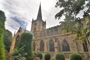 Holy Trinity Church in Stradford upon Avon, England - obrazy, fototapety, plakaty