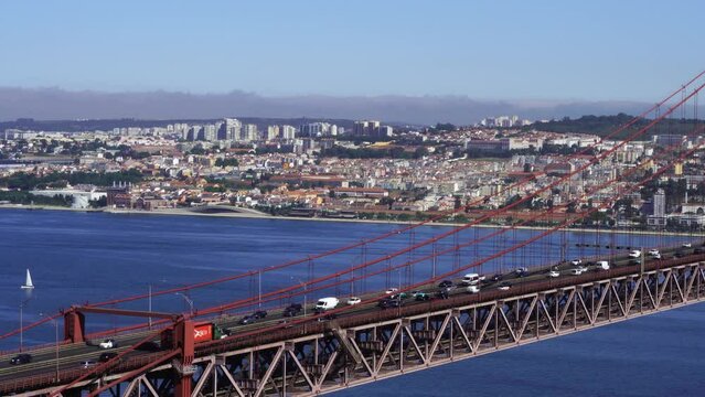 Lisbon Portugal The 25th of april bridge tagus
