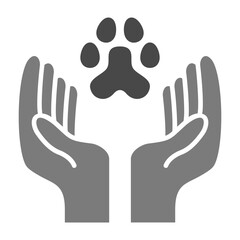 Animal Care Greyscale Glyph Icon