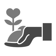 Growth Greyscale Glyph Icon