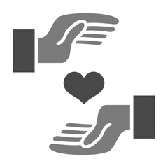 Charity Greyscale Glyph Icon