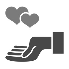 Give Love Greyscale Glyph Icon